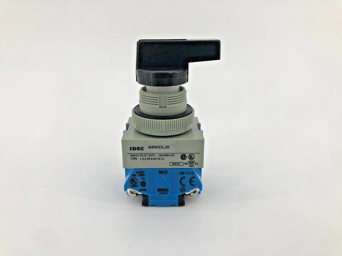 New IDEC ASW33L20 Rotary Switch 3 Position, 2 Pole