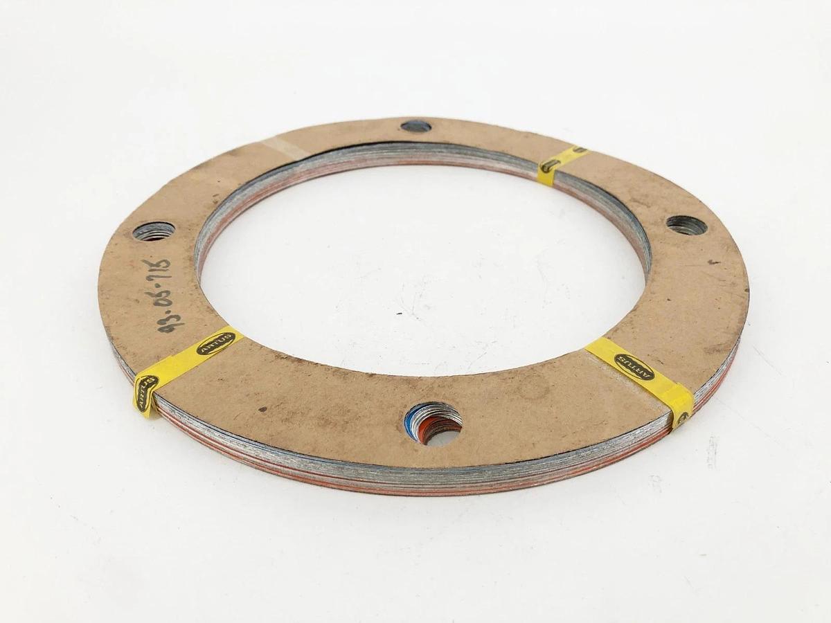 New Artus Shim Set Aluminum Blue Silver Orange 4-Hole 13" OD 9-1/4" ID - No Box