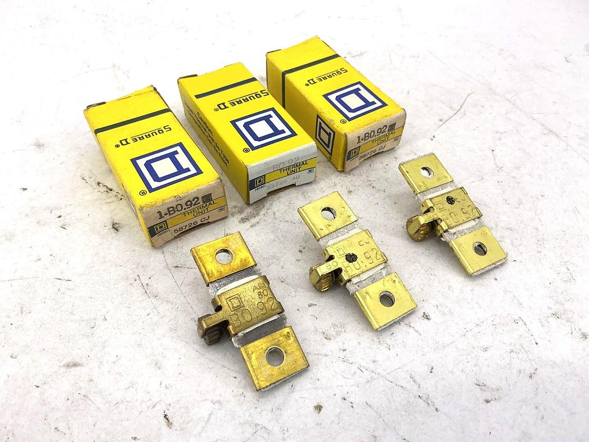 Lot of 3 New Square D B0.92 Overload Relay Thermal Unit