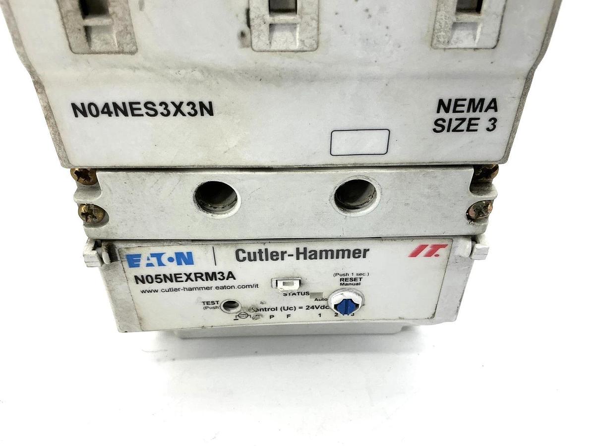 Used Eaton Cutler-Hammer N111ES3X3N Contactor 3P 90A w/ 24VDC Coil Controller N05NES3