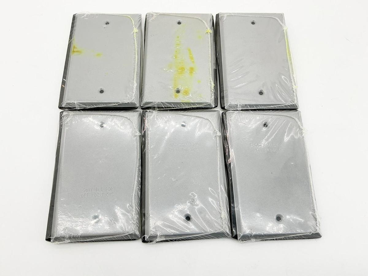 New Lot of 6 Bell 5173-0 Single Gang Blanket Cover
