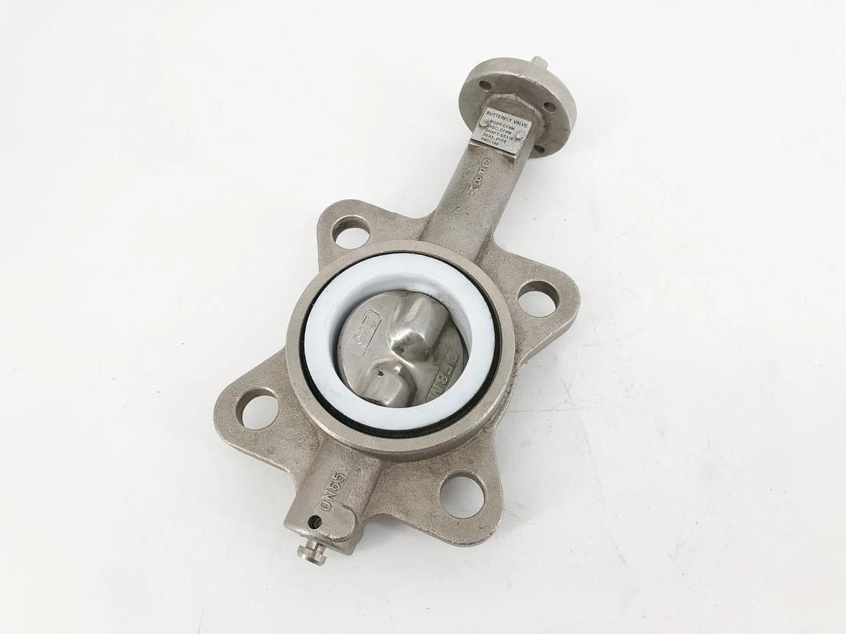 New 2-1/2" Butterfly Valve Disc/ Body: CF8M Shaft: SS316 DN65 - No Box