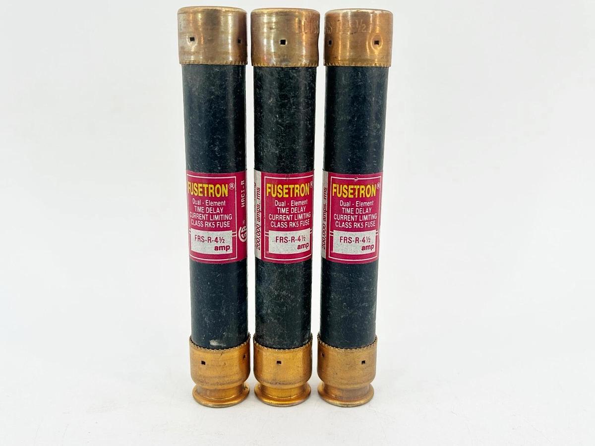 Used Lot of 3 Bussmann FRS-R-41/2 Time Delay Fuse 600V 4.5A Class RK5
