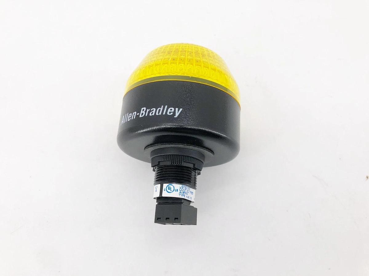 New Allen Bradley 855PB-B24LE822 Ser. A Panel Mount Sounder LED Yellow 24VAC/DC