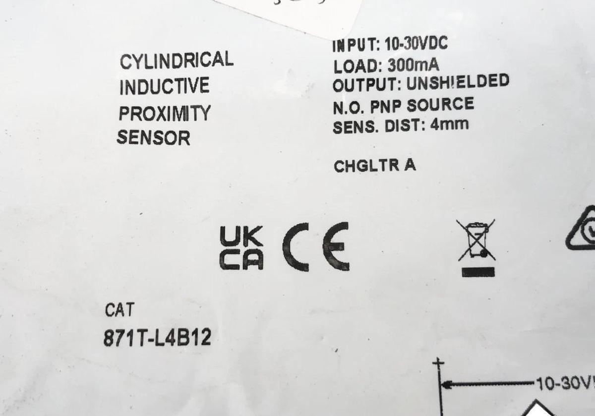 New Allen Bradley 871T-L4B12 Ser. B Inductive Proximity Sensor 10-30VDC