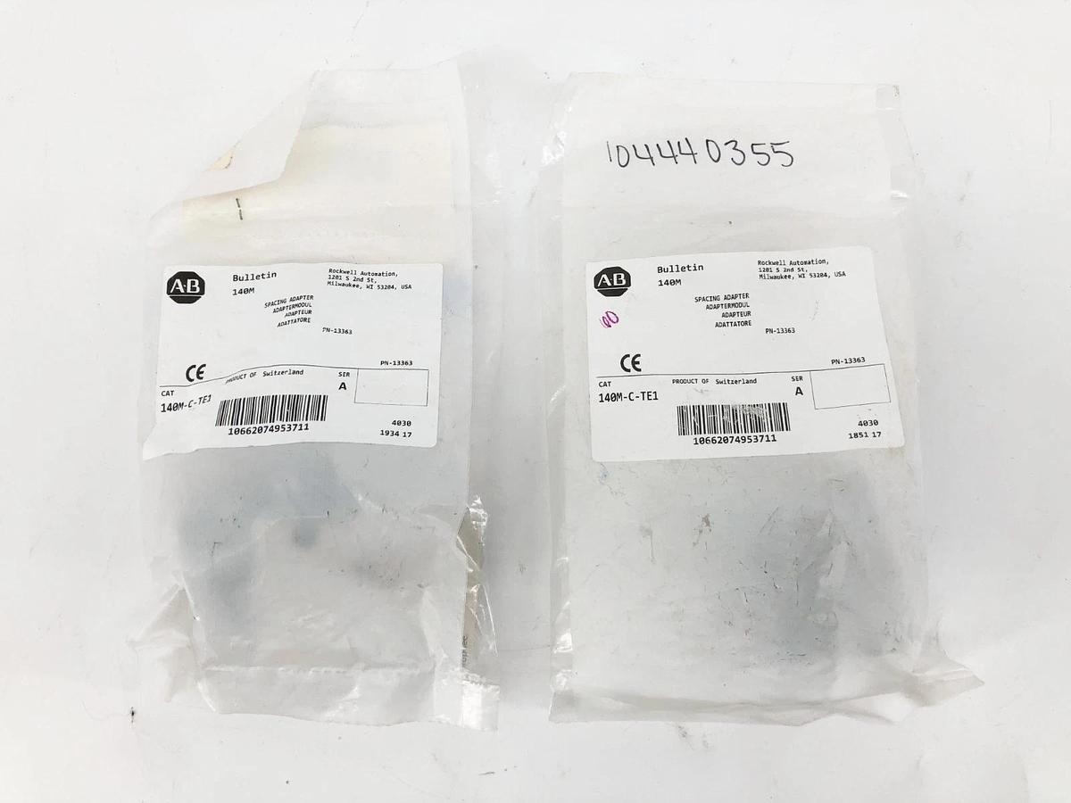 Lot of 2 New Allen Bradley 140M-C-TE1 Ser. A Spacing Adapters