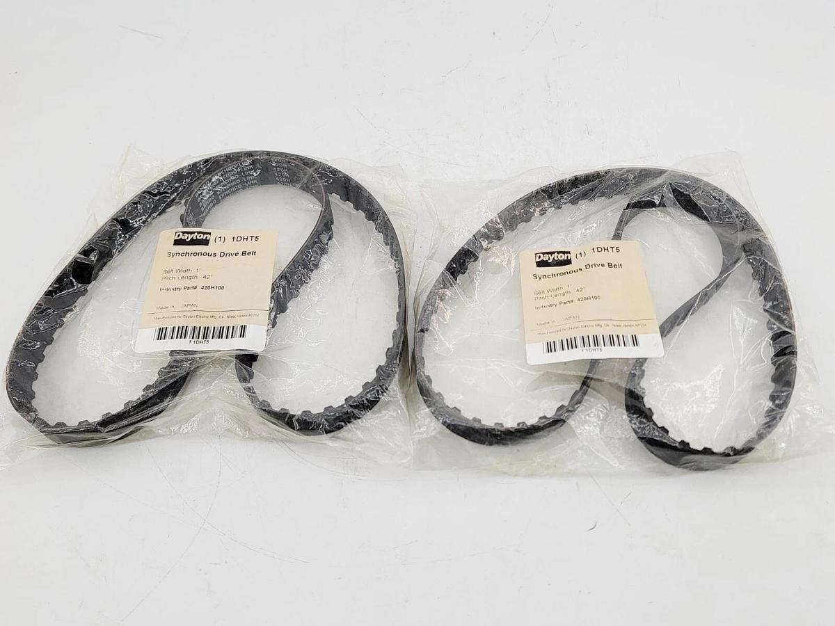 Lot of 2 New Dayton 1DHT5 Synchronous Drive Belt 420H100 1" Width