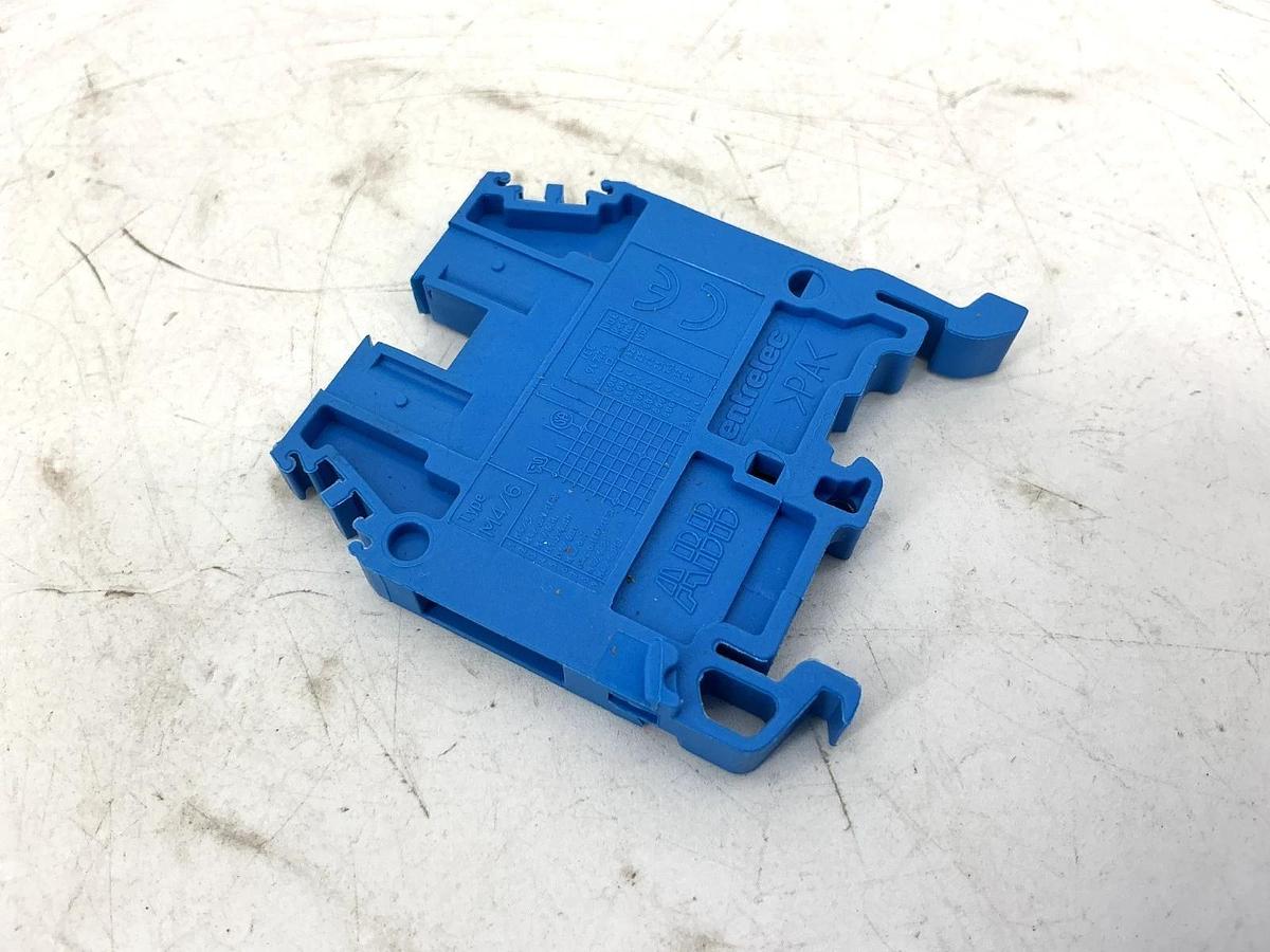 Used Lot of 37 ABB Entrelec M4/6-BLUE Terminal Block 22-10AWG 30A 600V M4/6