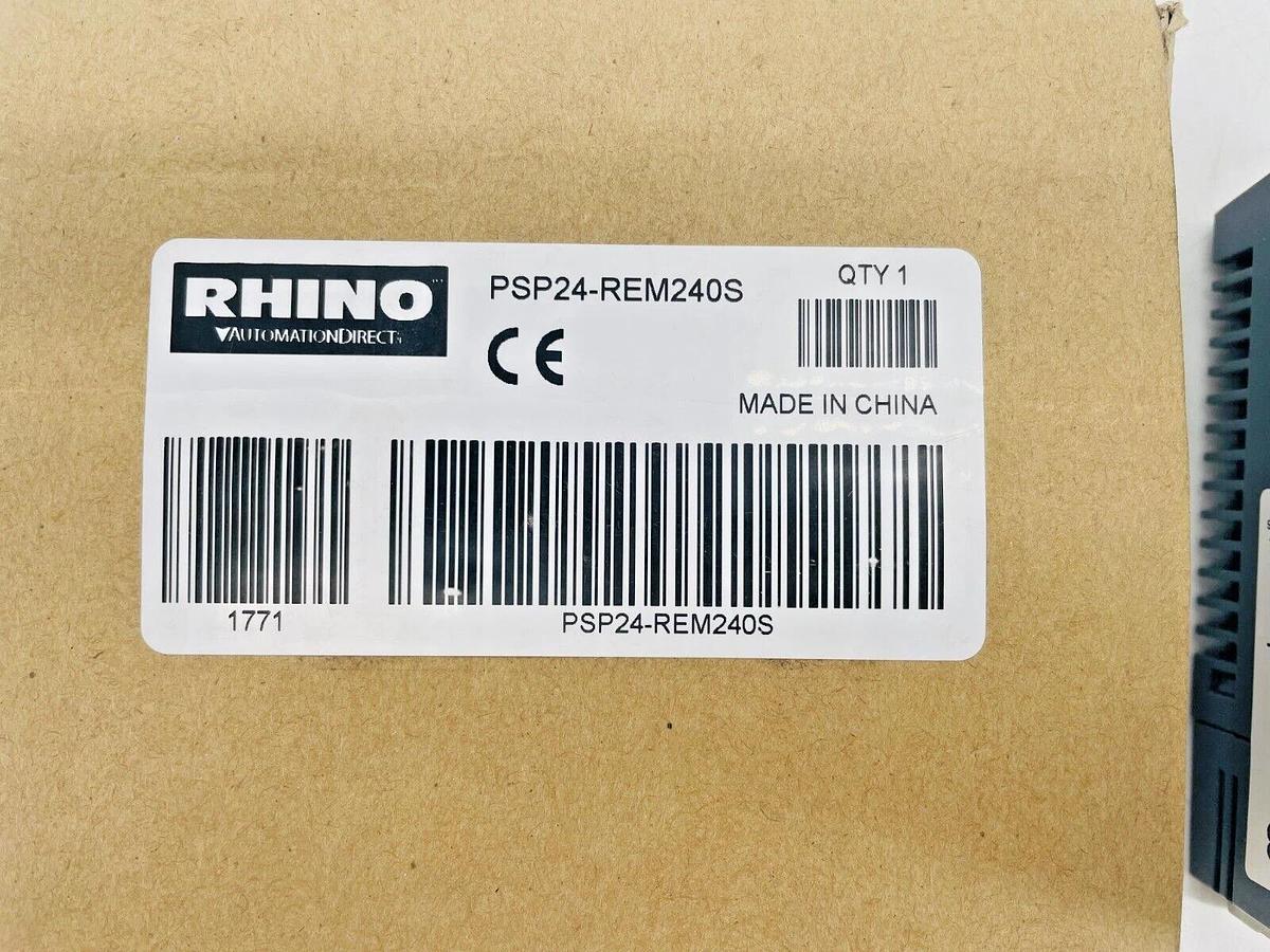 New Rhino Automation Direct PSP24-REM240S Redundancy Module 4-59VDC 8A