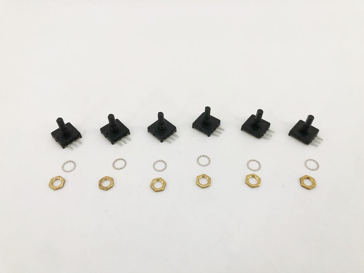 Lot of 6 New Bourns PCW1J-C24-CAB103L Potentiometers 10K OHM 3/4 Plastic Linear