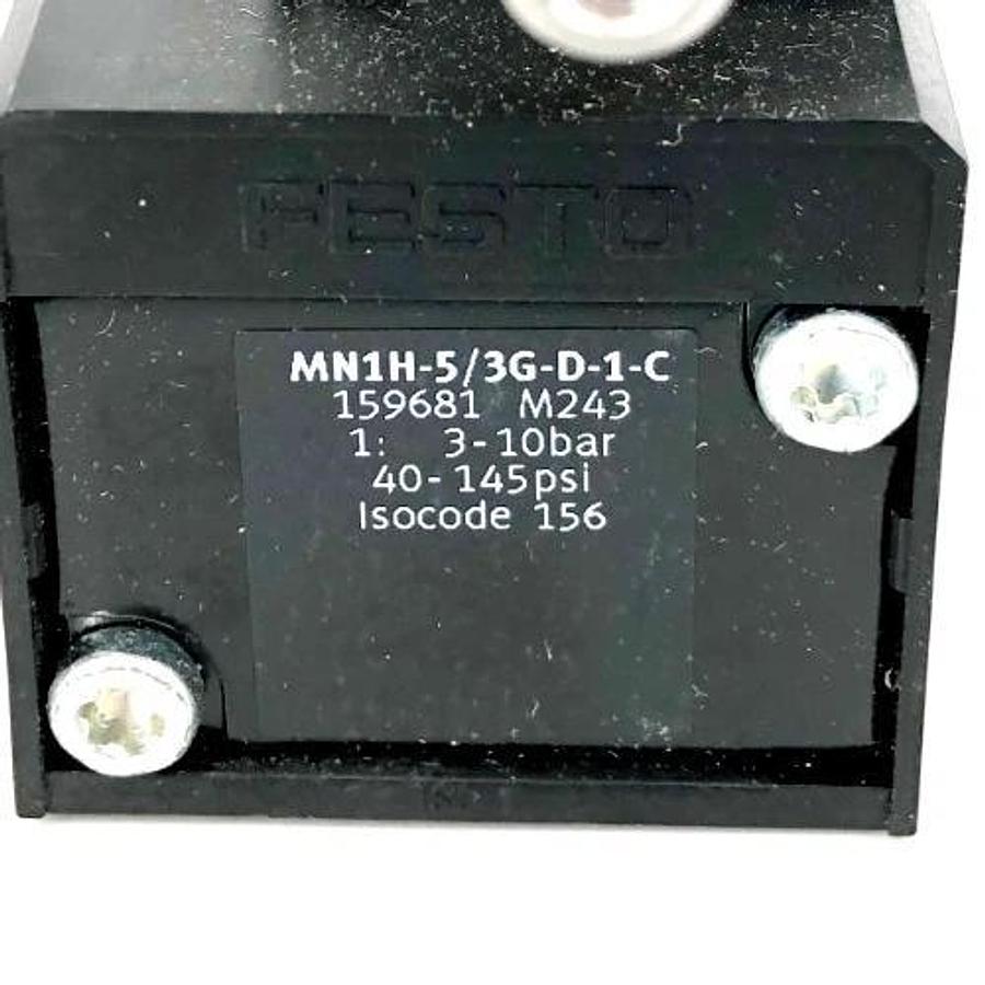 New Festo MN1H-5/3G-D-1-C Solenoid Valve 45-145psi 24VDC 159681 - No Box