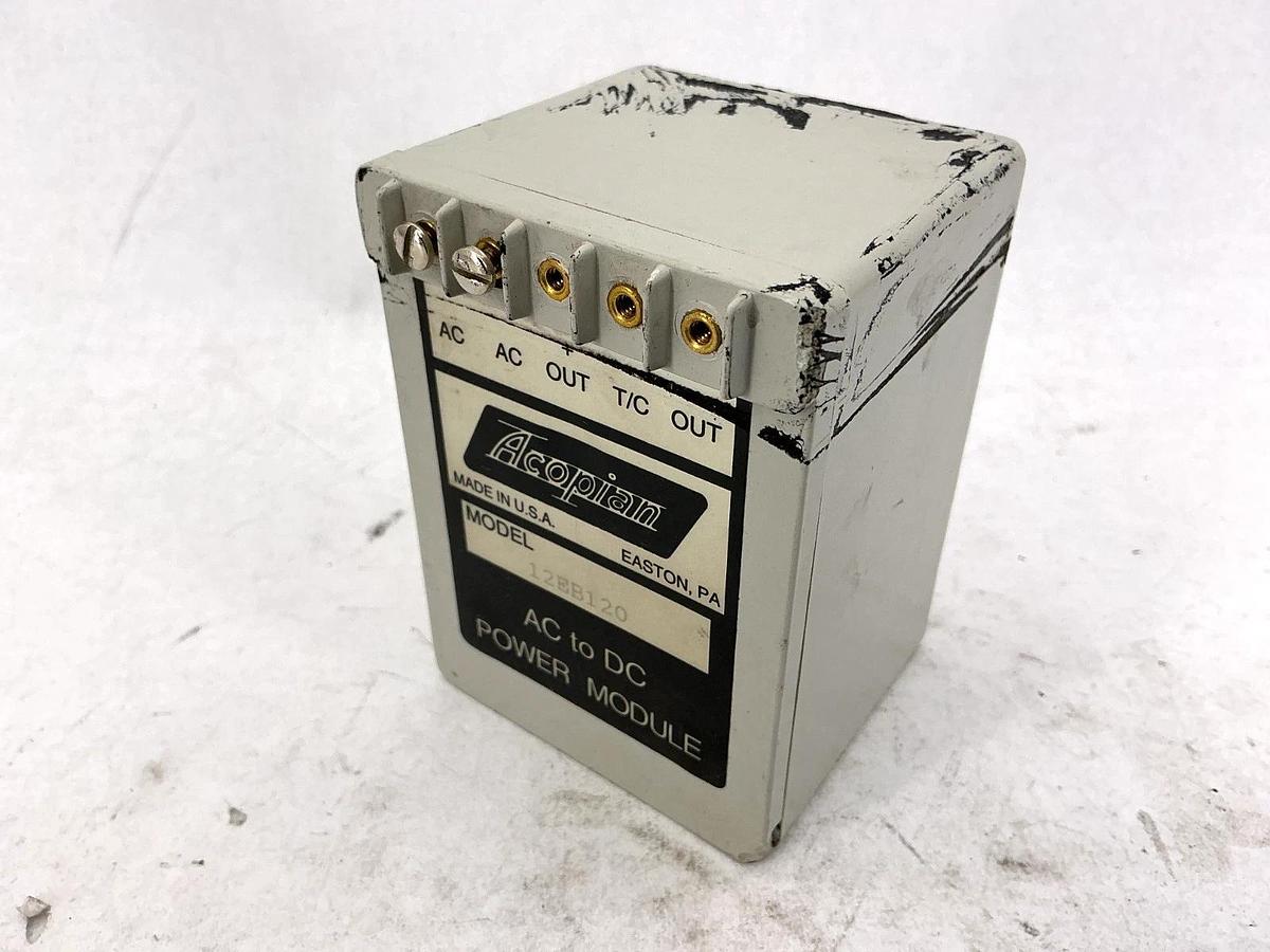Used Acopian 12EB120 Power Module AC to DC IN 105-125VAC OUT 12VDC 1.2A