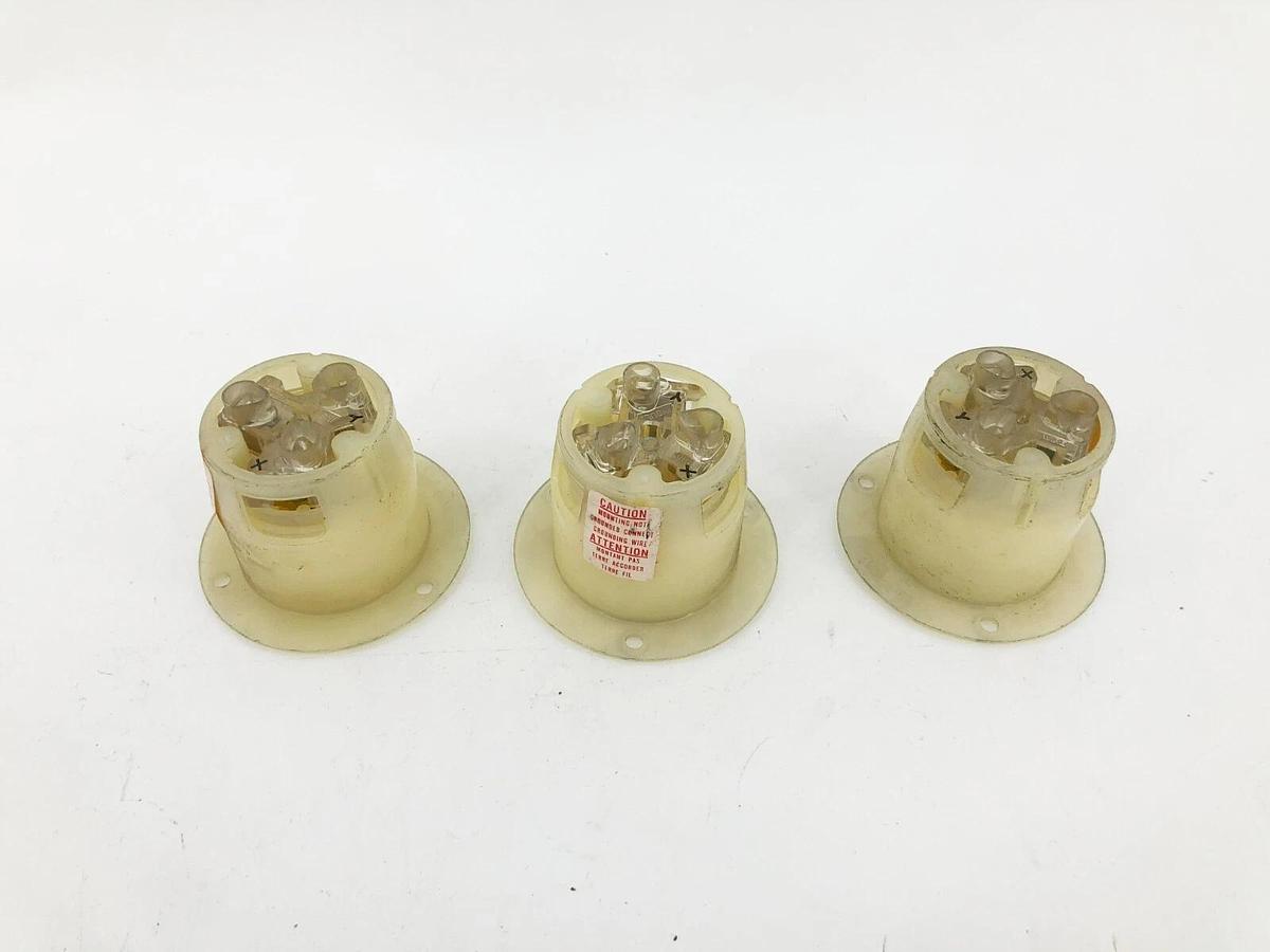 Used Lot of 3 Hubbell 231A Flanged Twist Lock Connectors 20A 250V