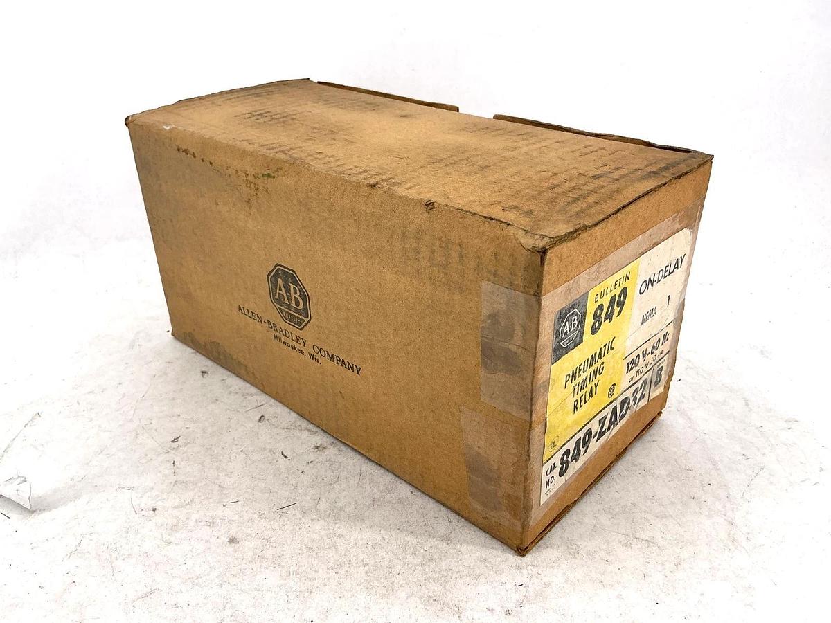 New Allen Bradley 849-ZAD32 Ser B Pneumatic Timing Relay 110/120V 50/60HZ