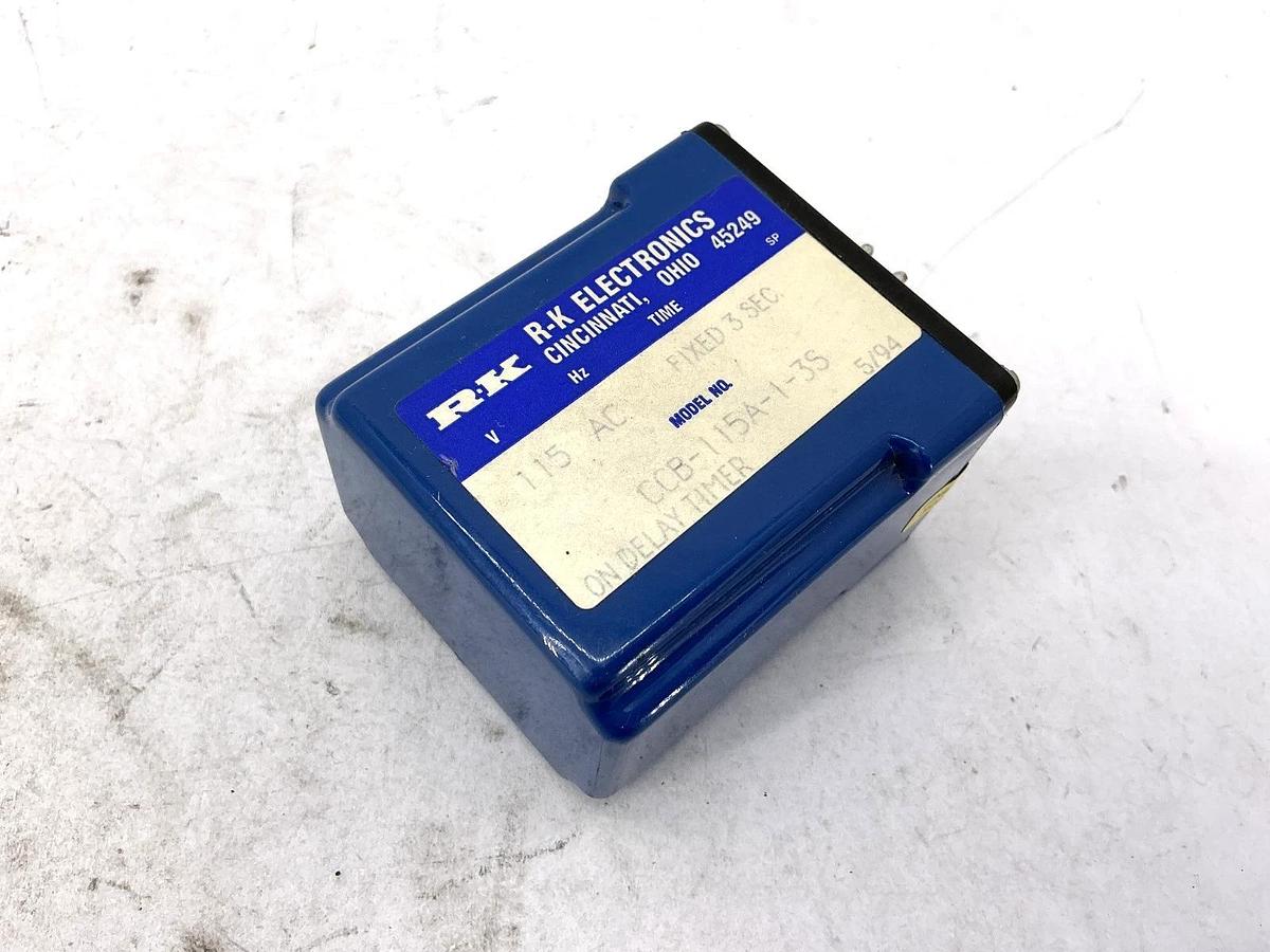 New R-K Electronics CCB-115A-1-3S On Delay Timer 8P 115VAC 3sec 5A 240VAC No Box