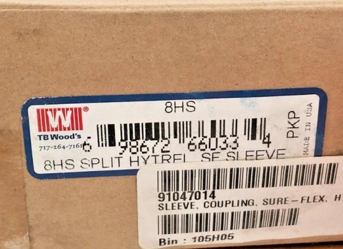 New TB Wood's 8HS Sure-Flex Hytrel Split Sleeve Coupling