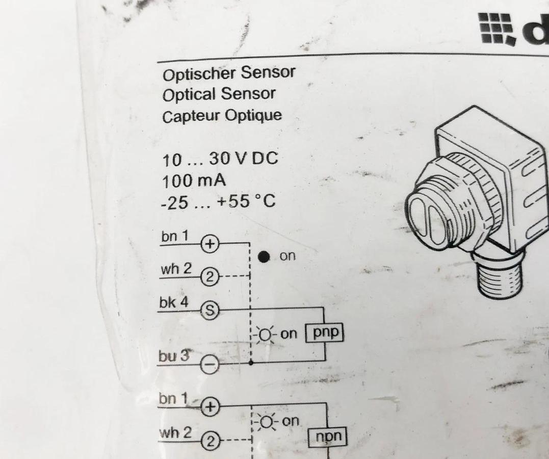 New Di-Soric OES 18 FM 10000 P3-B4 Through-Beam Sensor 10-30VDC 207908