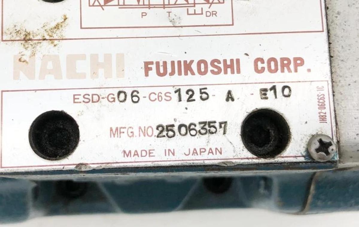 Used Nachi ESD-G06-C6S125-A-E10 Directional Proportional Valve 24VDC 2506357