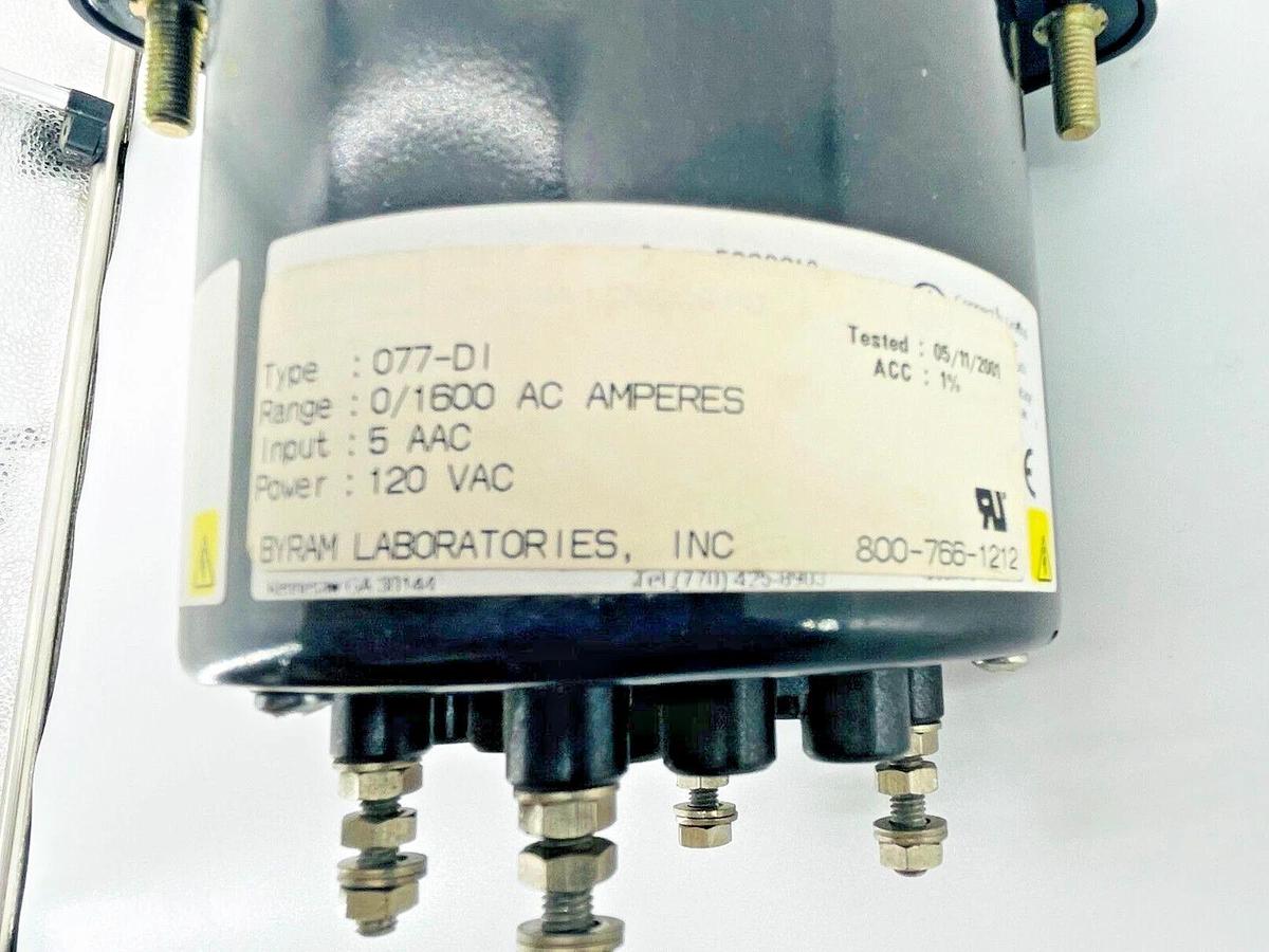 New Asco 077-DI Panel Meter 0/1600 AC Amperes 120VAC