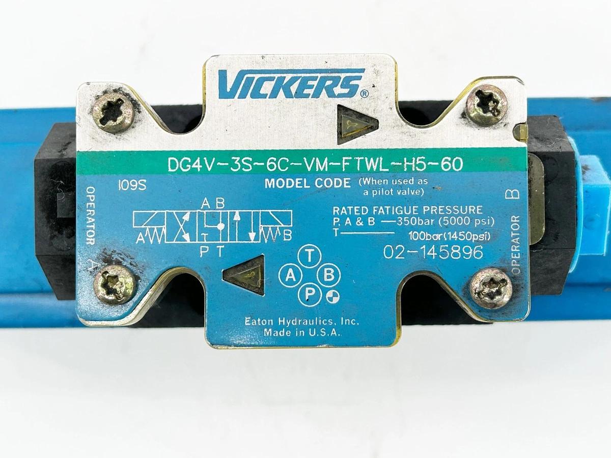 New Vickers DG4V-3S-6C-VM-FTWL-H5-60 Solenoid Valve 5000PSI 02-145896 - No Box