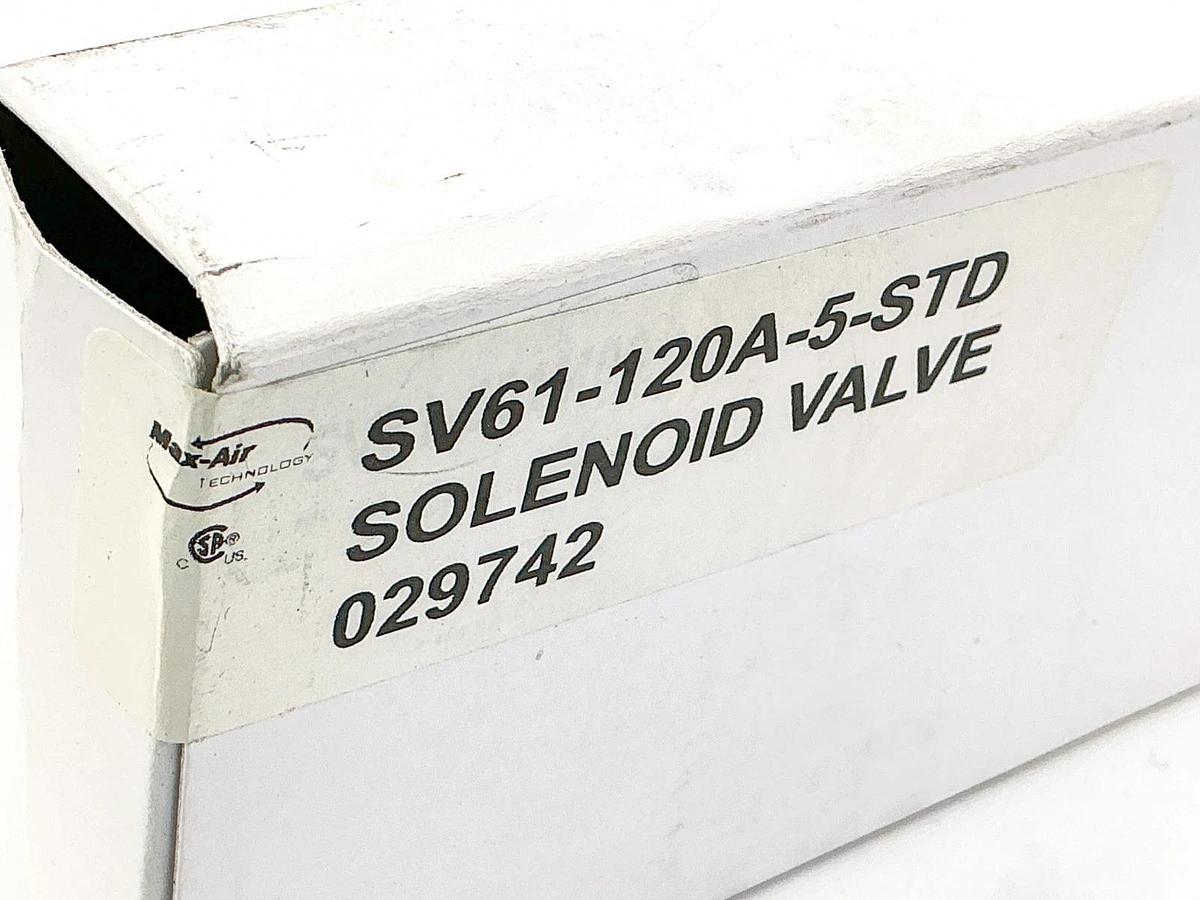 New Max-Air SV61-120A-5-STD Solenoid Valve 30-120PSI 2-8Bar 120Vac 029742