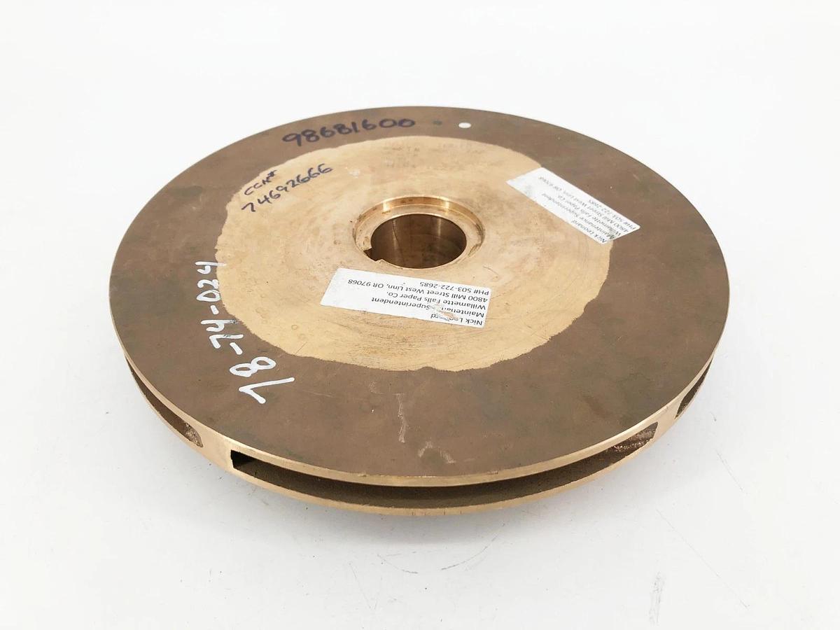 New 98681600 Impeller C90700 Tin Bronze 10-5/8" OD 1-3/4" Bore - No Box