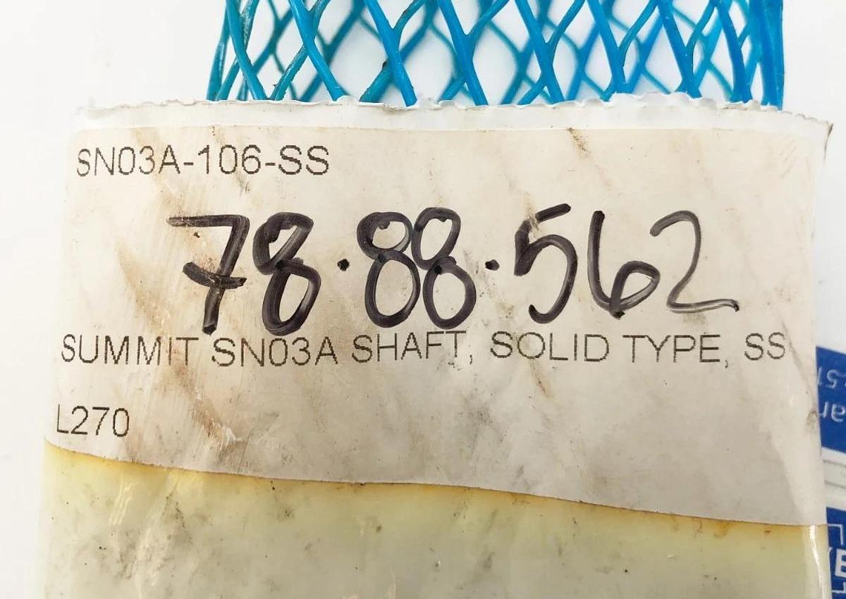 New Summit SN03A-106-SS Solid Type Shaft Stainless Steel for SN03A - No Box