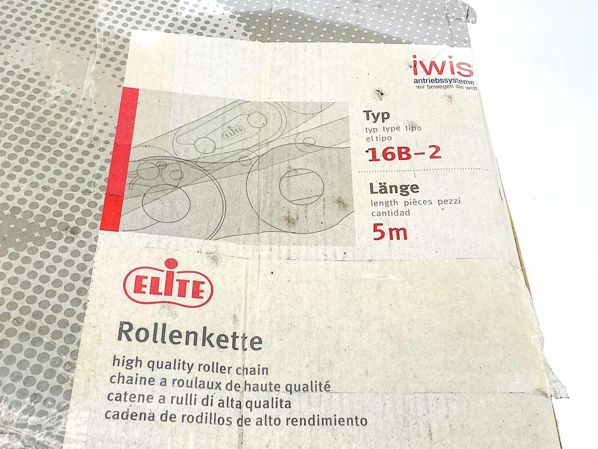 New Iwis 16B-2 Roller Chain 5m 24.5mm Pitch Stainless Steel 81013295