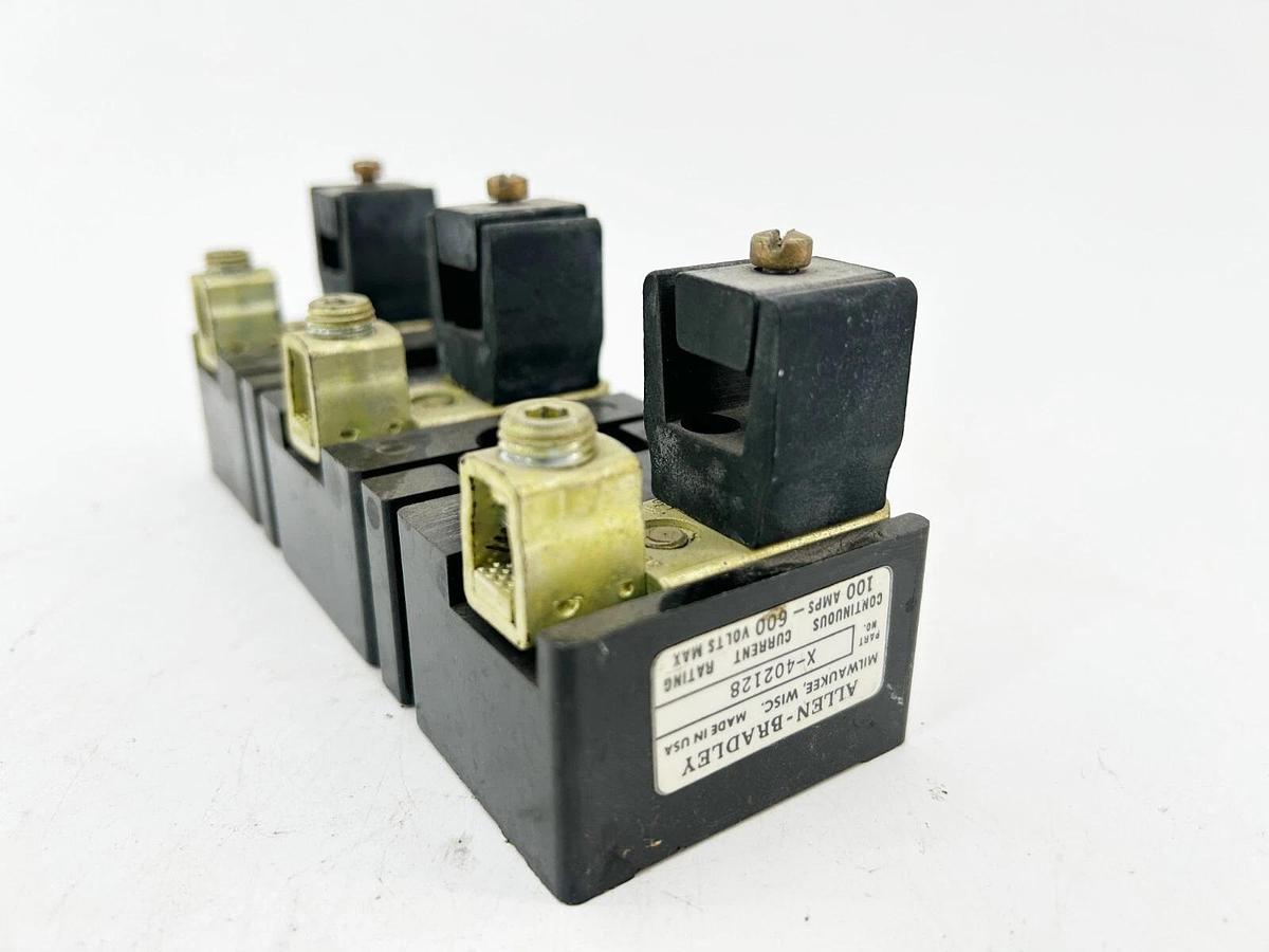 Used Allen Bradley X-402128 Fuse Block Continuous Current Rating 100A 600V