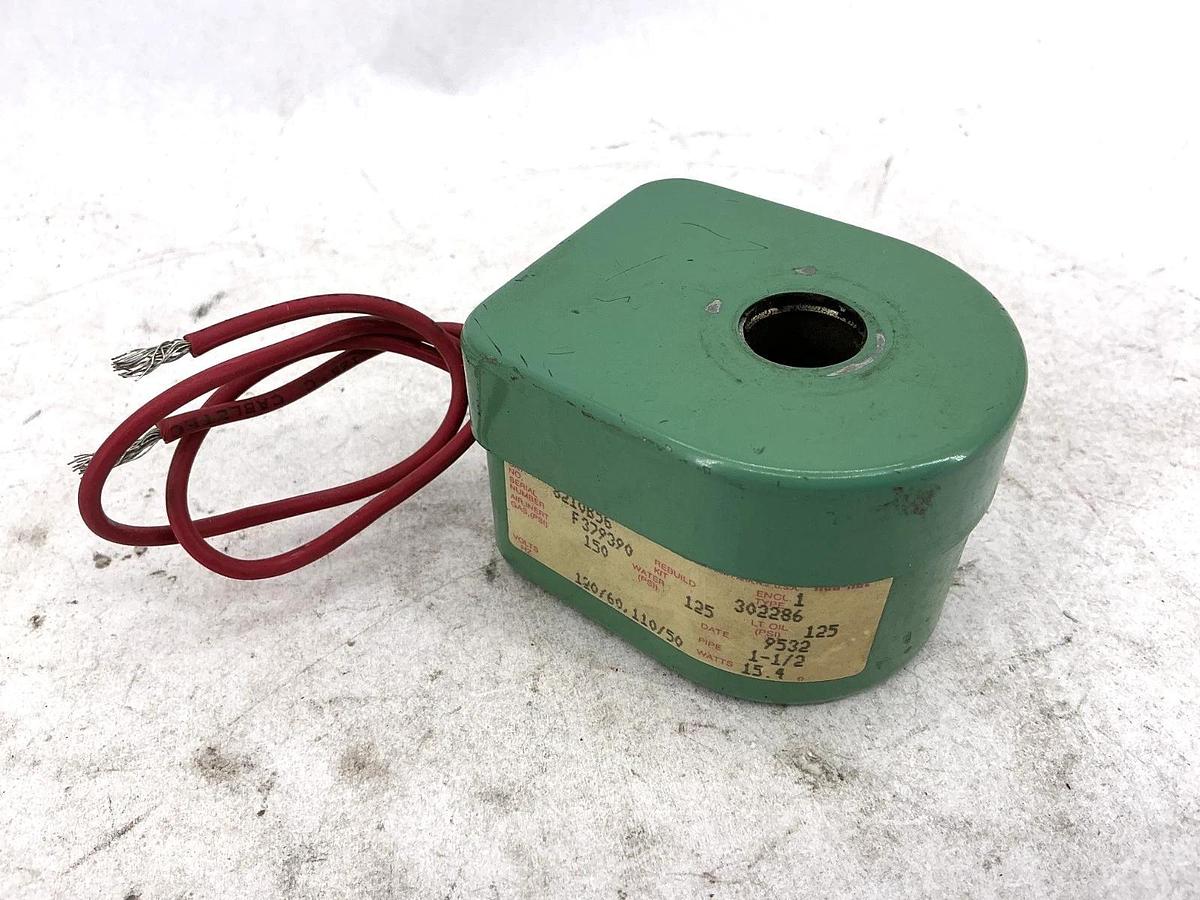 Used ASCO 8210B56-120/60 110/50 Solenoid Coil 15.4W 150PSI 110/120V 50/60HZ