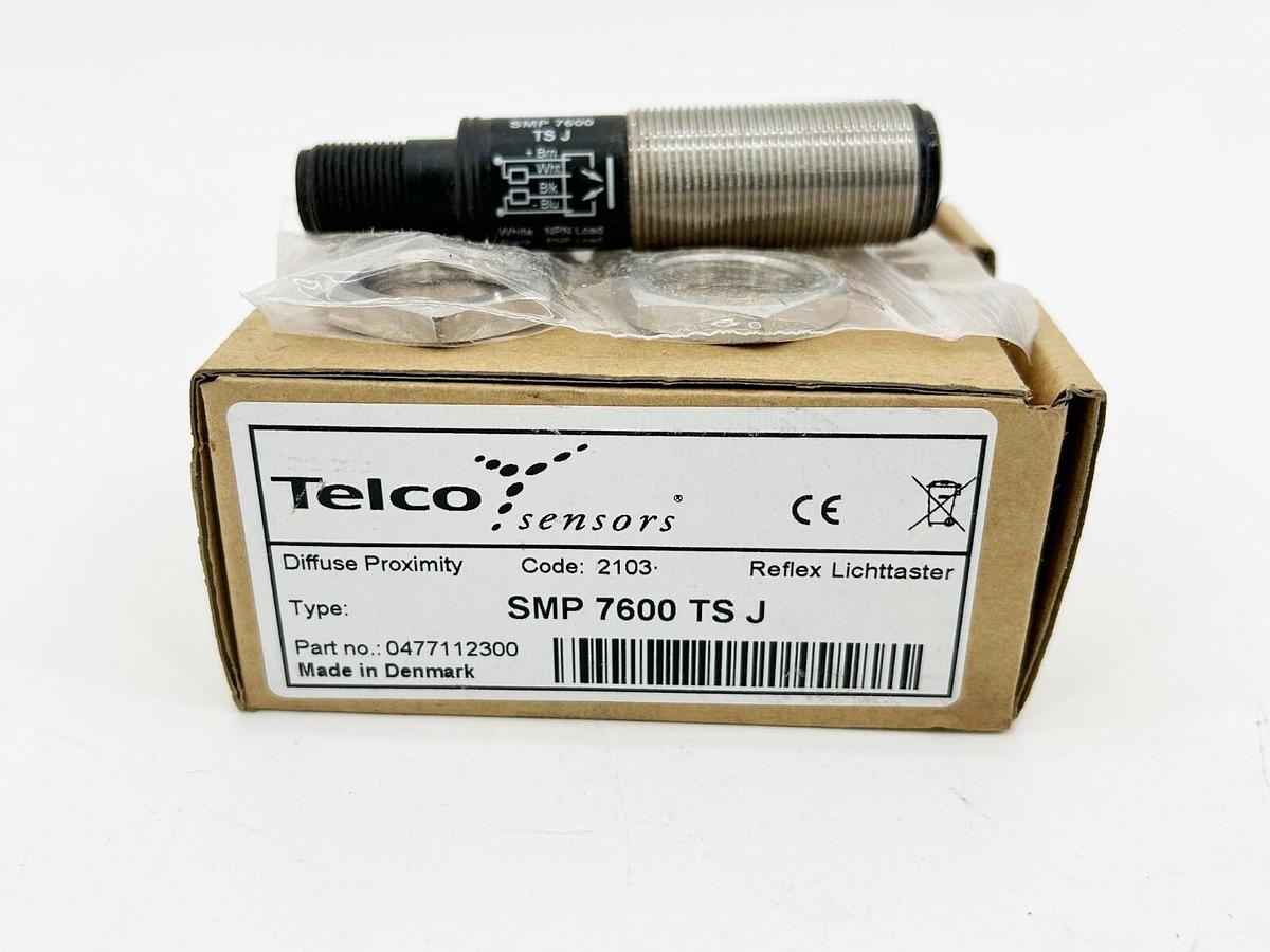 New Telco SMP-7600-TS-J Proximity Sensor 10-30VDC 120MA 4Pin M18X1 0477112300