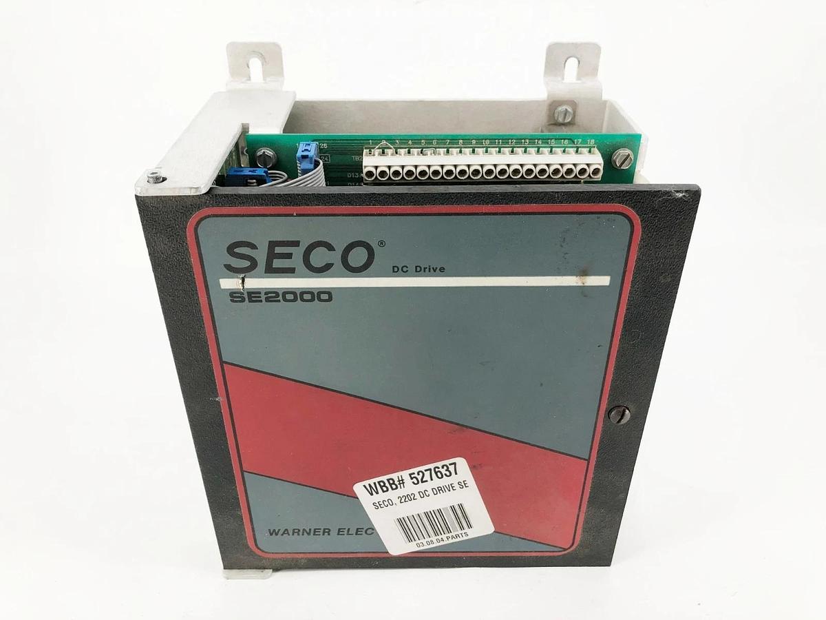 Used Warner Electric Seco SE2202 DC Drive Chassis Unit 115/230 VAC 14A SE2000