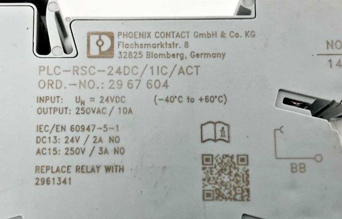 Lot of 2 New Phoenix Contact PLC-RSC-24DC/1IC/ACT Relay Modules 2967604 - No Box