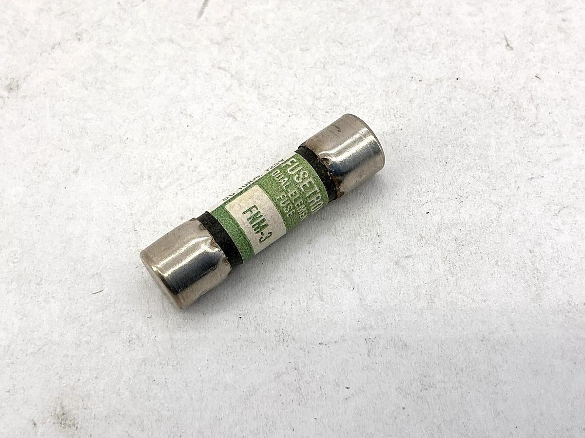 Lot of 3 New Bussmann FNM-3 Fusetron Dual-Element Fuse 3A 250V