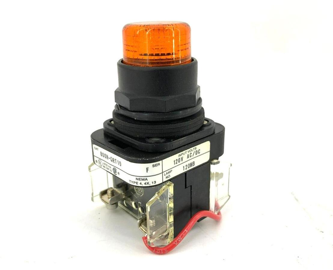New Allen Bradley 800H-QRT10A Pilot Light Ser. F