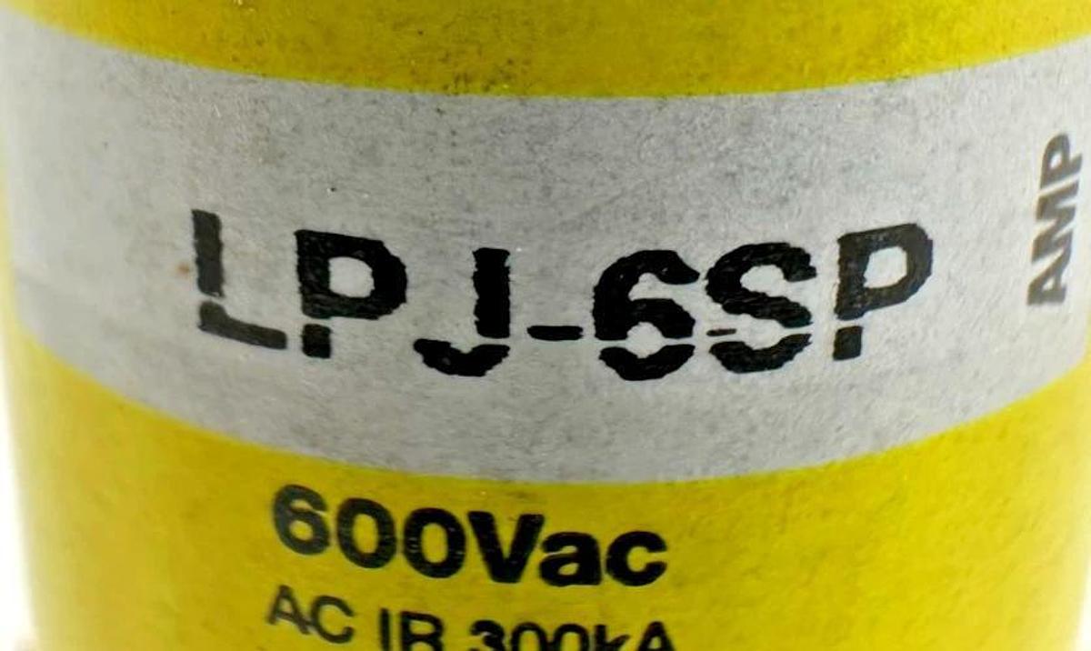 Lot of 2 New Bussmann LPJ-6SP Low-Peak Dual-Element Class J Fuse 6A 600V