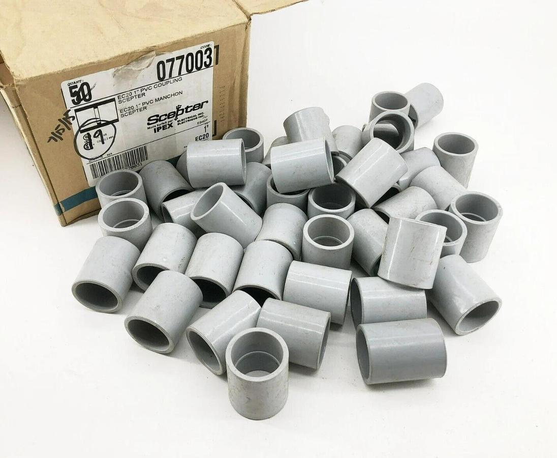Lot of 22 New Scepter EC20 1" PVC Couplings 0770031