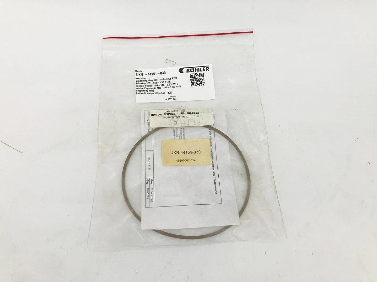 Lot of 6 New Buhler UXN-44151-030 Supporting Rings 109-3.53 PTFE