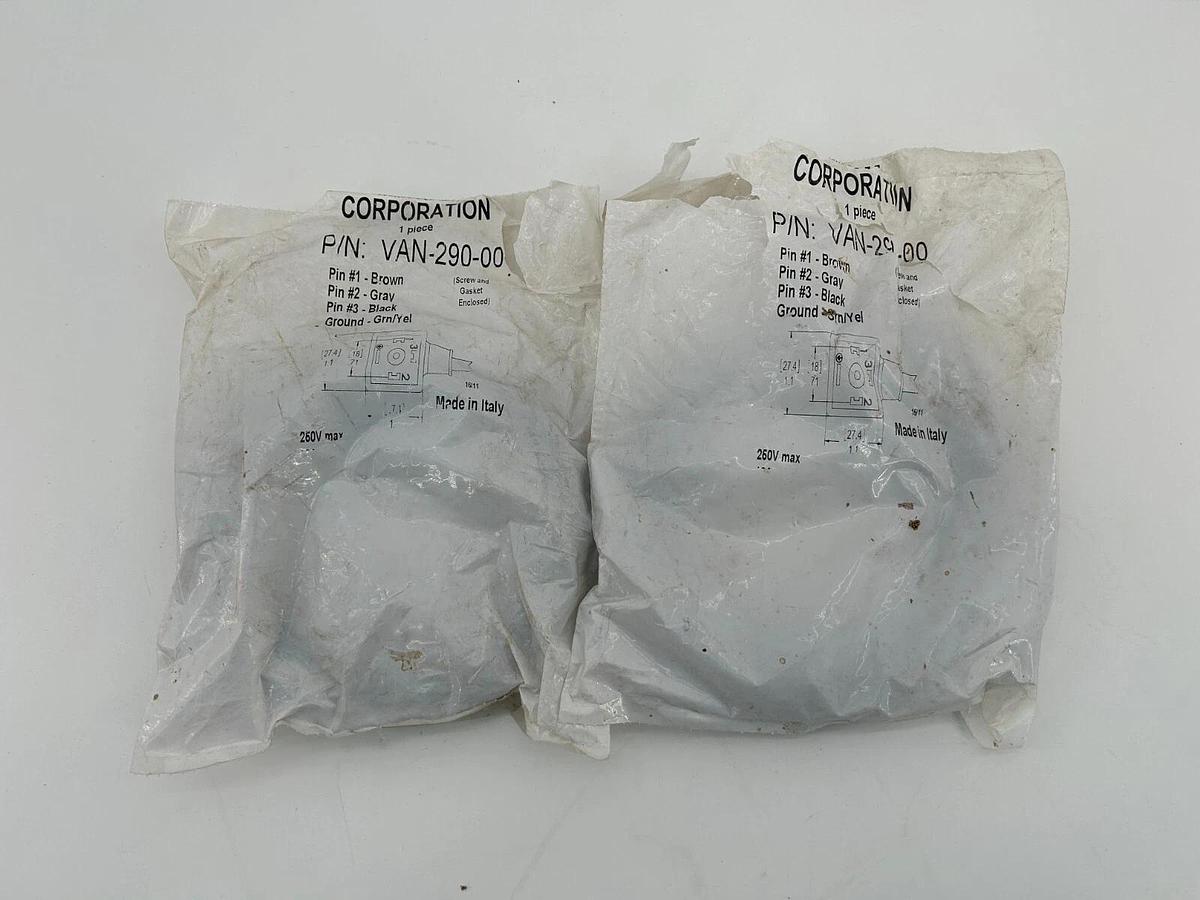 New Lot of 2 Mencom Corp VAN-290-00 Solenoid Valve Connector 250V