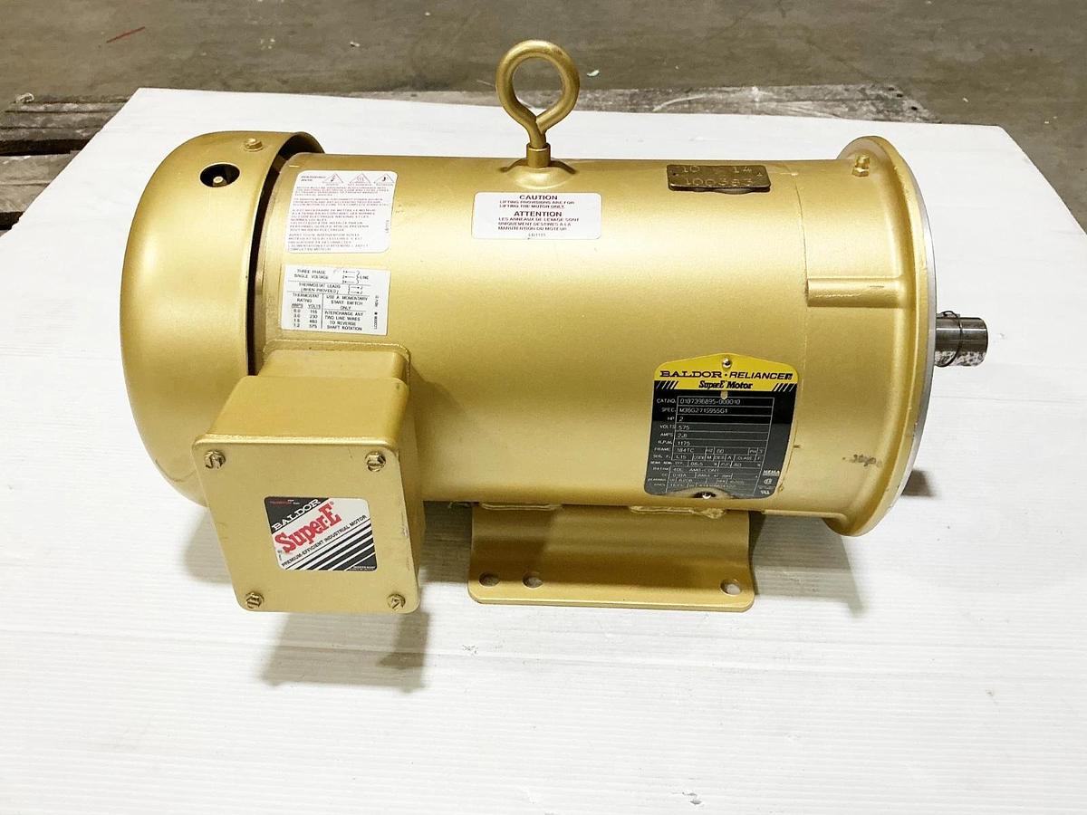 New Baldor 0107396895-000010 Electric Motor 2HP 575V 1175RPM 3PH M36G271S955G1