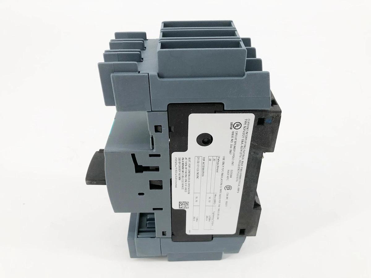 New Siemens 3RV2721-4BD10 Circuit Breaker 20A Size S0 UL489