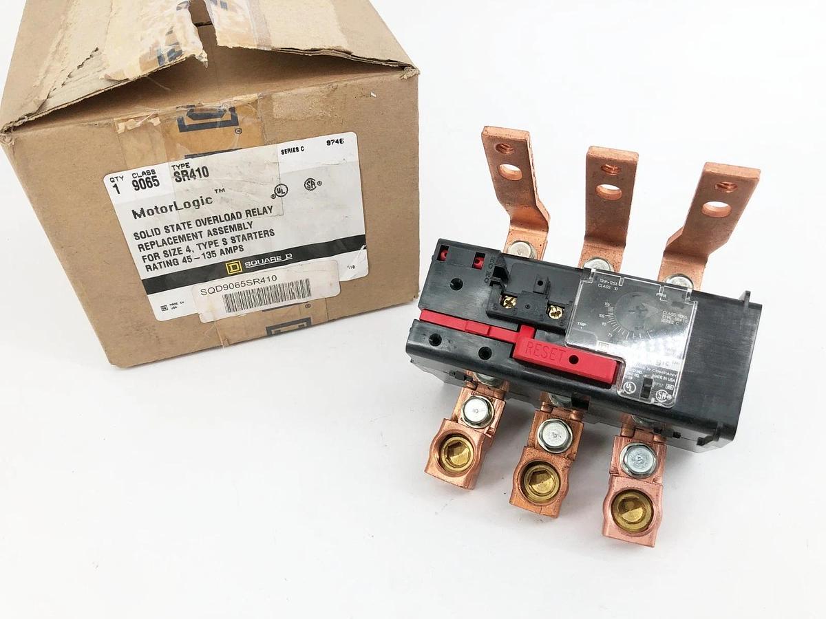 New Square D 9065SR410 MotorLogic Overload Relay Size 4 Type S 45-135A Ser. C
