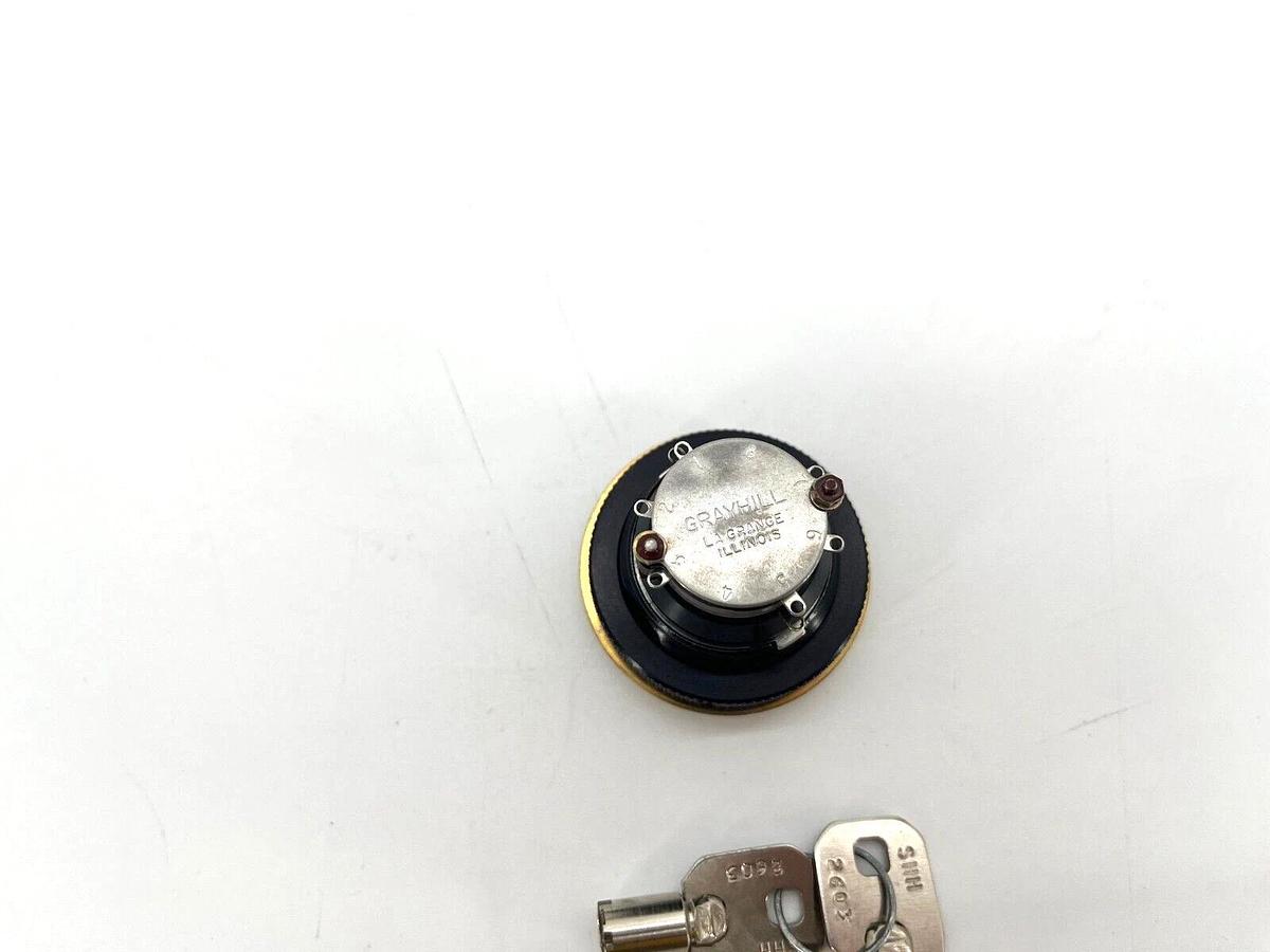 New Grayhill 44L45-01-2-03N Keyed Rotary Switch 3-Position Maintained DP3T 10A