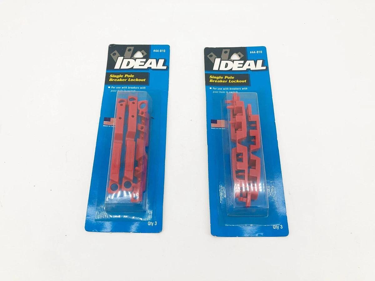 Lot of 6 New Ideal 44-810 Hinged Single-Pole Breaker Lockouts