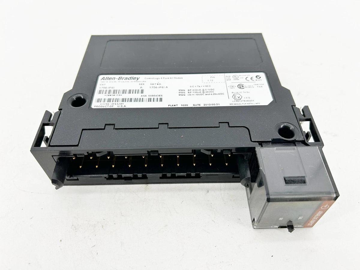 Used Allen Bradley 1756-IF6I ControlLogix 6 Point A/I Module 6 Point Analog 20 Pin 24