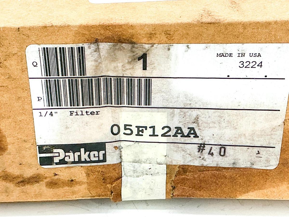 New Parker 05F12AA Particulate Filter 1/4" NPT 40 Micron 150psi