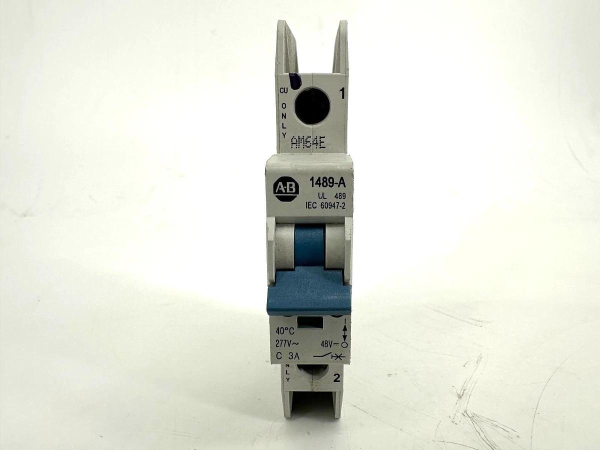 Lot of 2 Allen Bradley 1489-A1C030 Ser A Circuit Breaker 3A 48VDC 277AC 50/60HZ