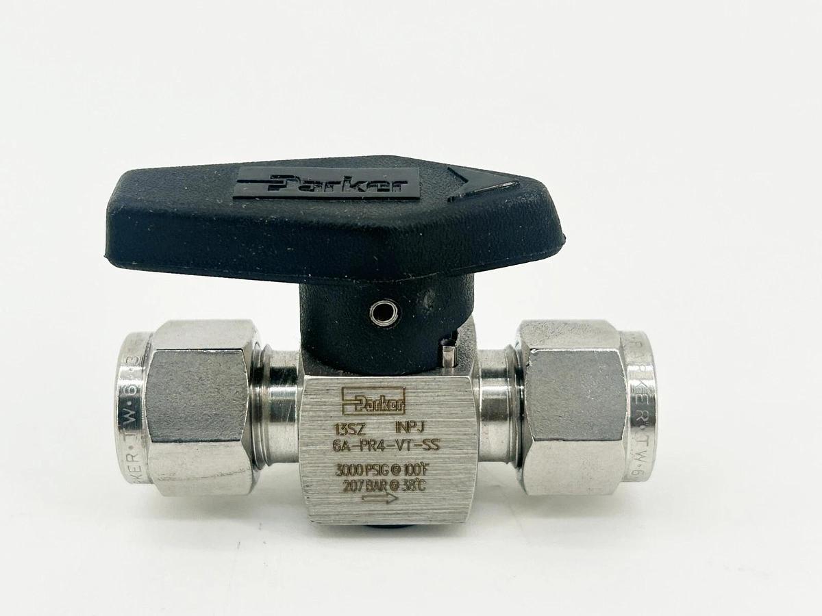New Parker 6A-PR4-VT-SS Rotating Plug Valve 3/8" Stainless