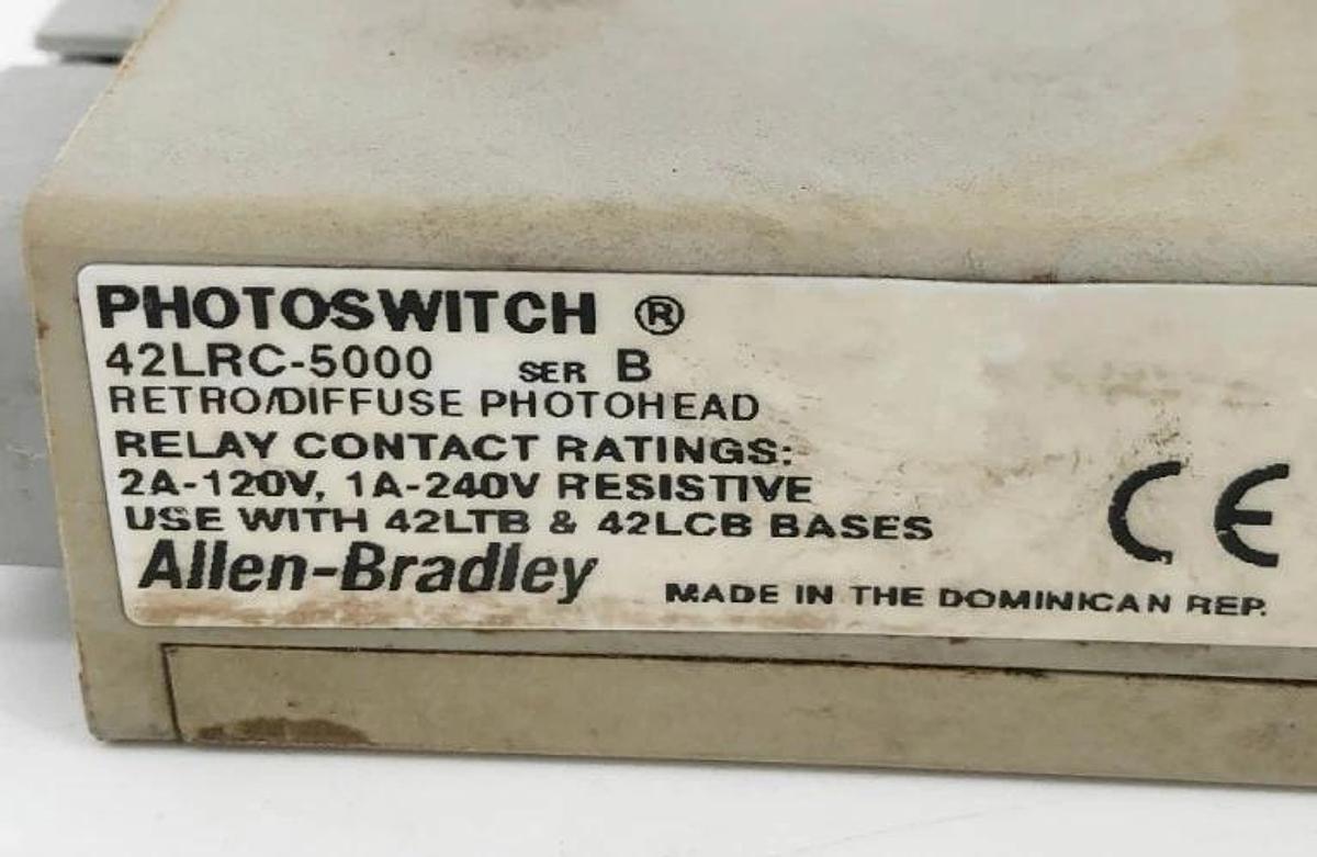 Used Allen Bradley 42LRC-5000 Retroreflective Diffuse Sensor Head (For Parts Only)