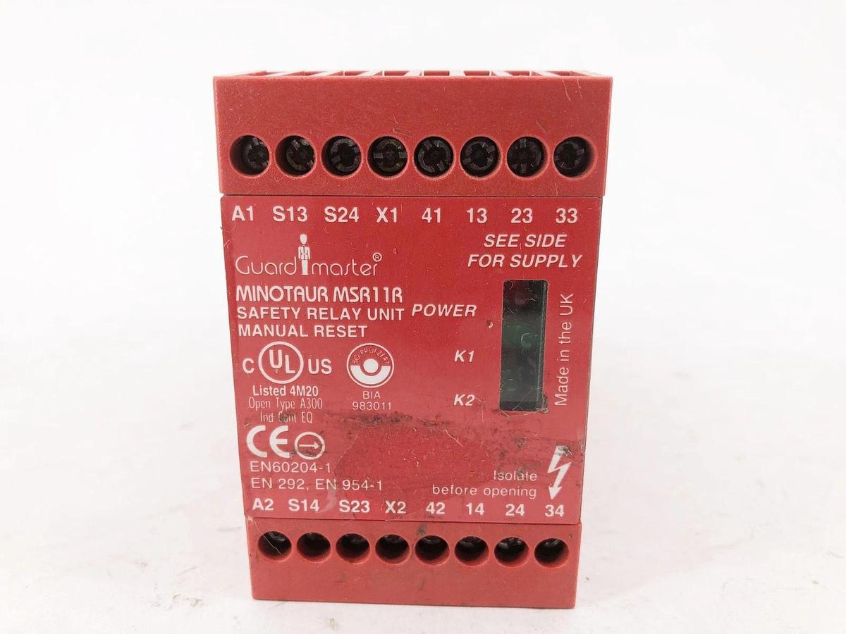 Used Allen Bradley 440R-J23044 Gaurdmaster Safety Relay Minotaur MSR11R 24VAC/DC
